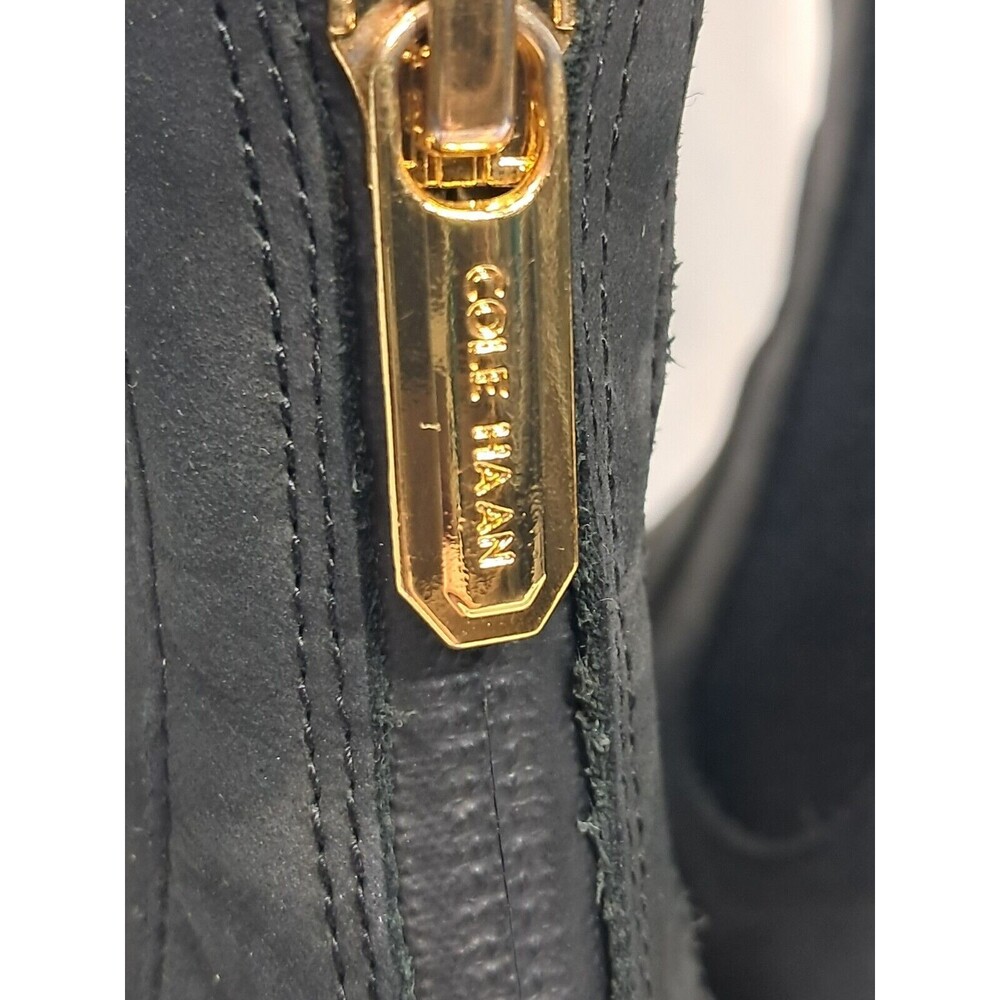 Cole Haan Women's Reid Waterproof Suede Black Ankle Boot 7.5 - Picture 7 of 14